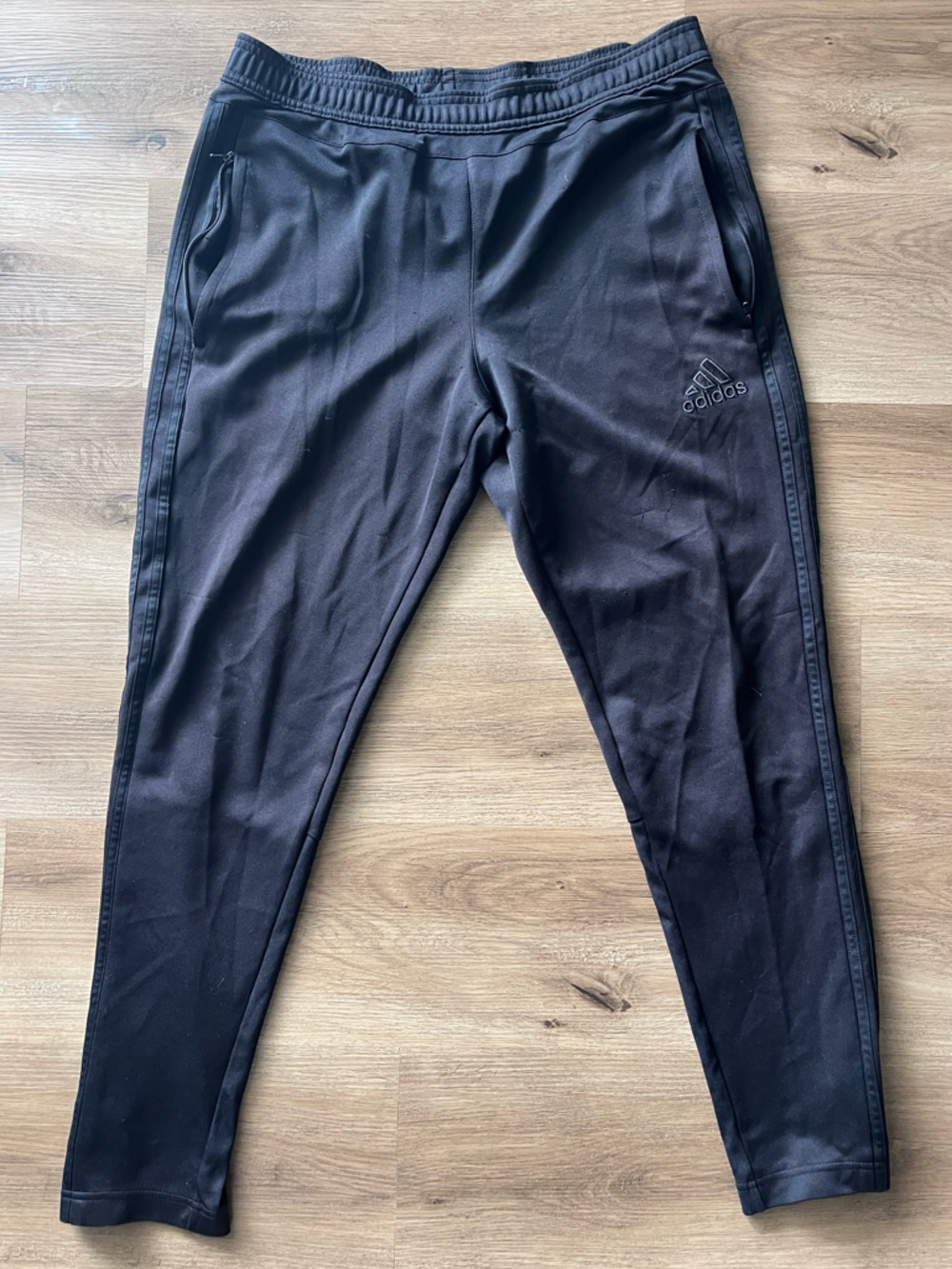 Adidas Mens Black Slim Soccer Warm up Pants